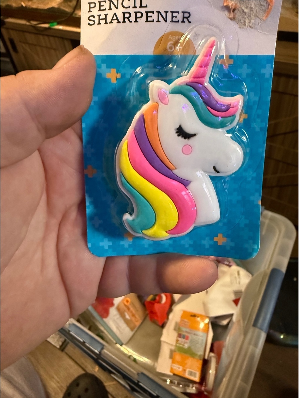 Unicorn Pencil Sharpener with Rainbow Mane